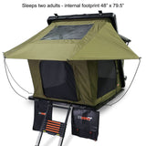 Kabari Z aluminum clamshell rooftop tent front and side access