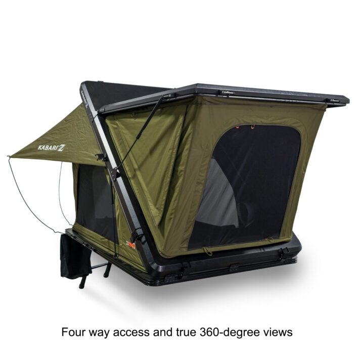 Kabari Z rooftop tent four-way access and 360-degree views