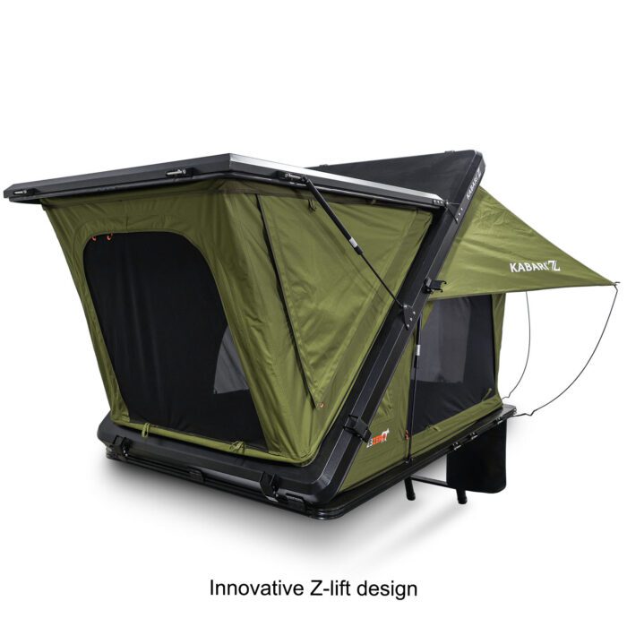 Kabari Z gas-assisted Z-Lift rooftop tent deployed