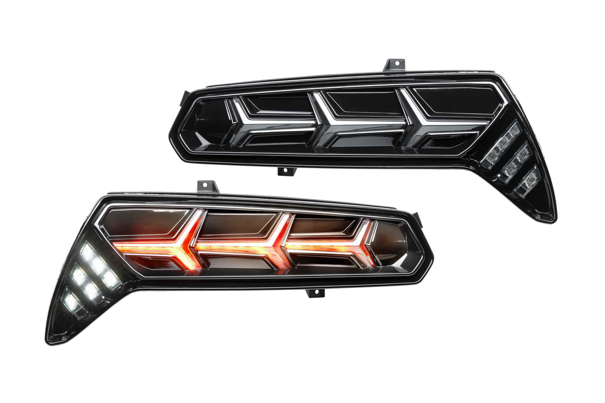 XB LED Tail Lights: Corvette C7 (14-19 / Smoked Lens Lambo / Set)