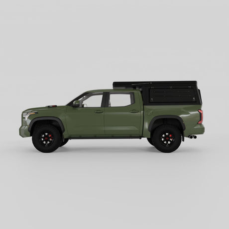 Side view of Inca4x4 pop-up camper for third-generation Toyota Tundra