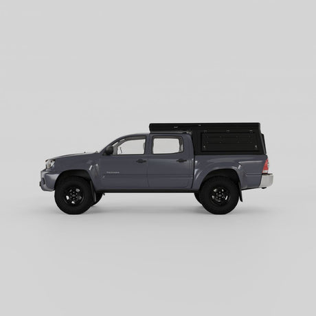 Side view of Inca4x4 aluminum truck camper for second-generation Tacoma