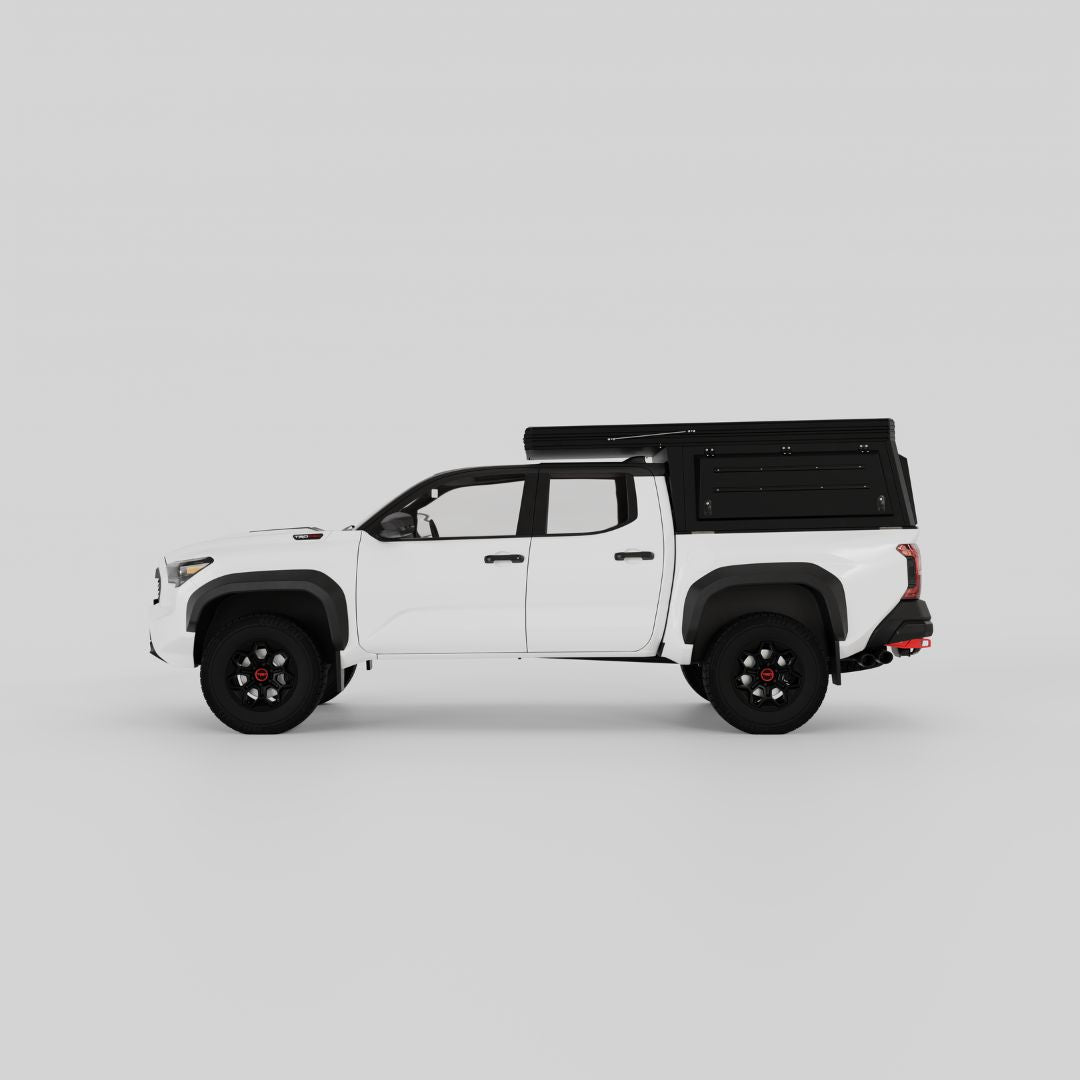 Profile view of Inca4x4 aluminum truck camper for fourth generation Tacoma
