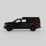 Side profile of Ford F-150 with Inca4x4 aluminum wedge camper
