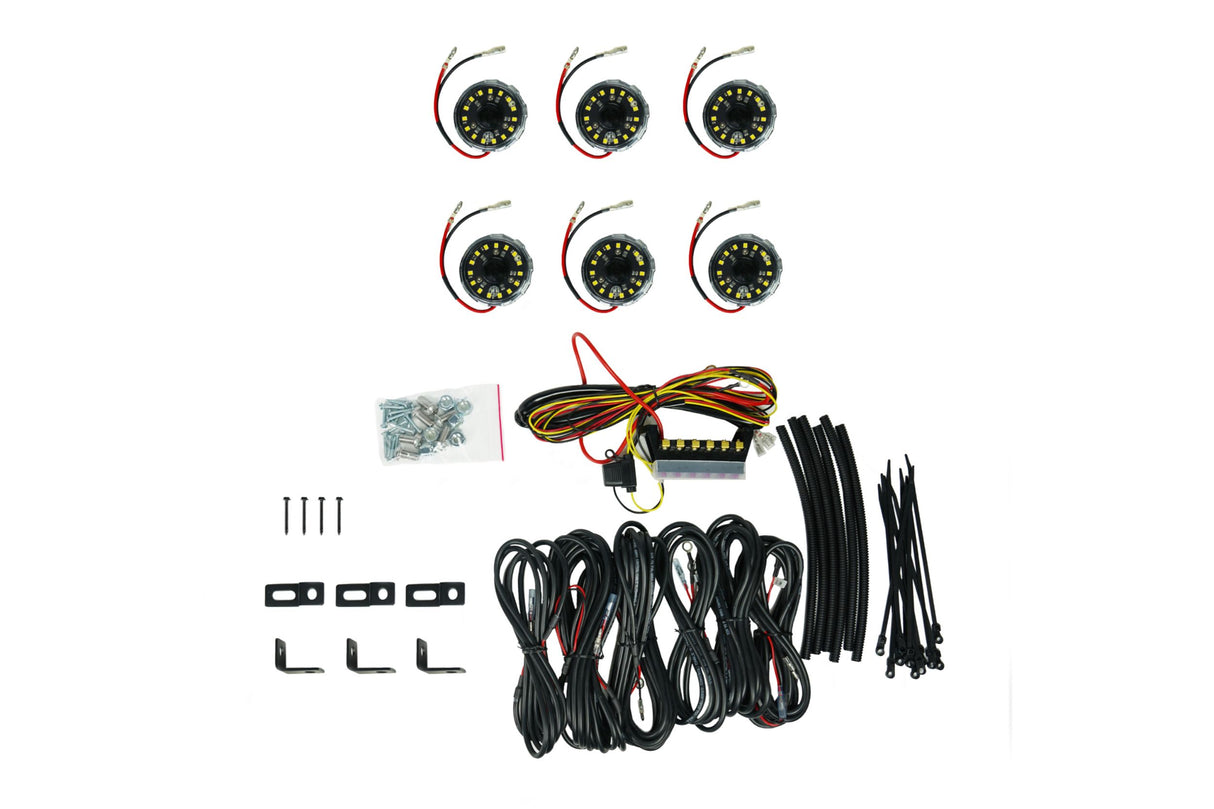 Cyclone V2 Rock Light Kit: Amber (6pk)