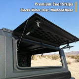 OPENROAD truck cap side access and weather seal detail for Toyota Tundra