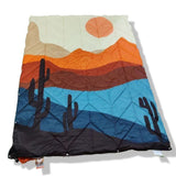 Reversible Packable Blanket + Poncho- Nature