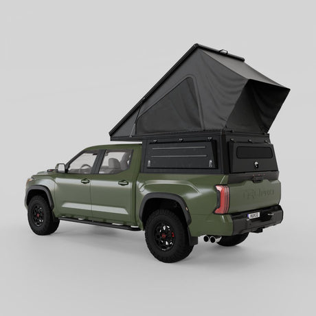 Inca4x4 Toyota Tundra wedge camper open for rooftop camping