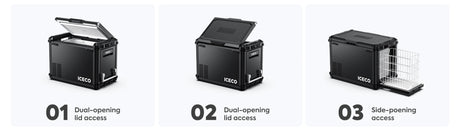 ICECO VL45Pro Plus three ways to open left right and side access