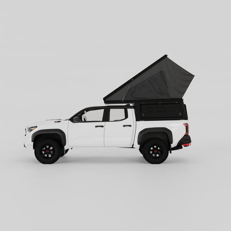 Side view of Inca4x4 wedge camper for 2024-2026 Toyota Tacoma