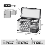 ICECO APL35 dual zone aluminum 12V portable fridge freezer black for overlanding camping RV and truck builds