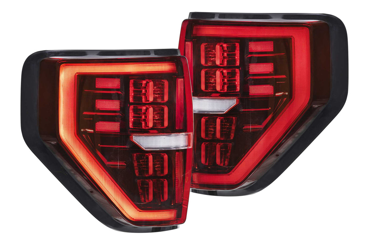 XB LED Tail Lights: Ford F-150 (09-14 / Red Lens / Set)