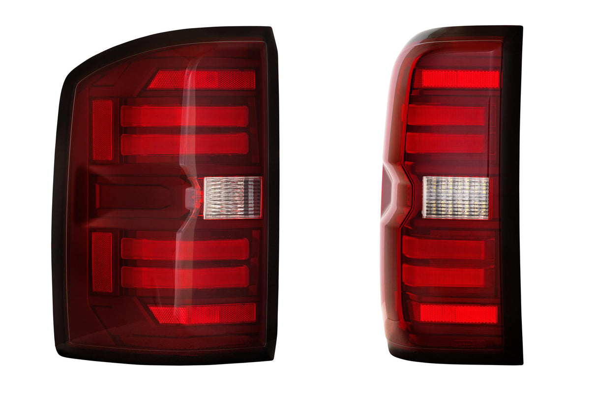 XB LED Tail Lights: GMC Sierra (14-18) (Set / Red)