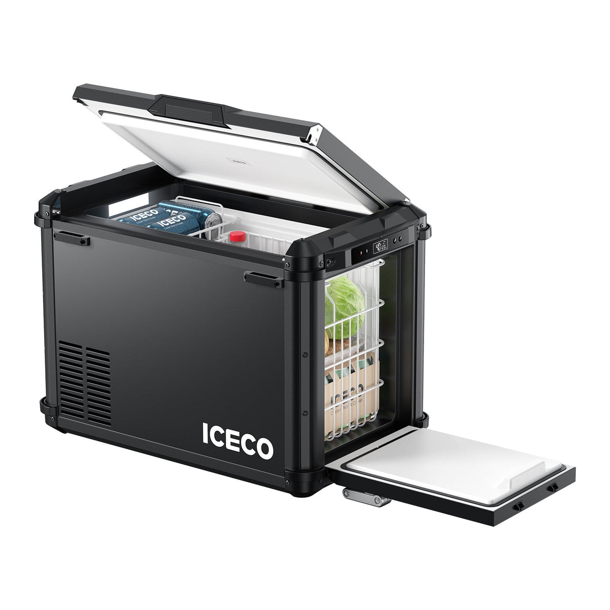 VL45Plus Single Zone 3-Way Access Portable Freezer - Black | ICECO