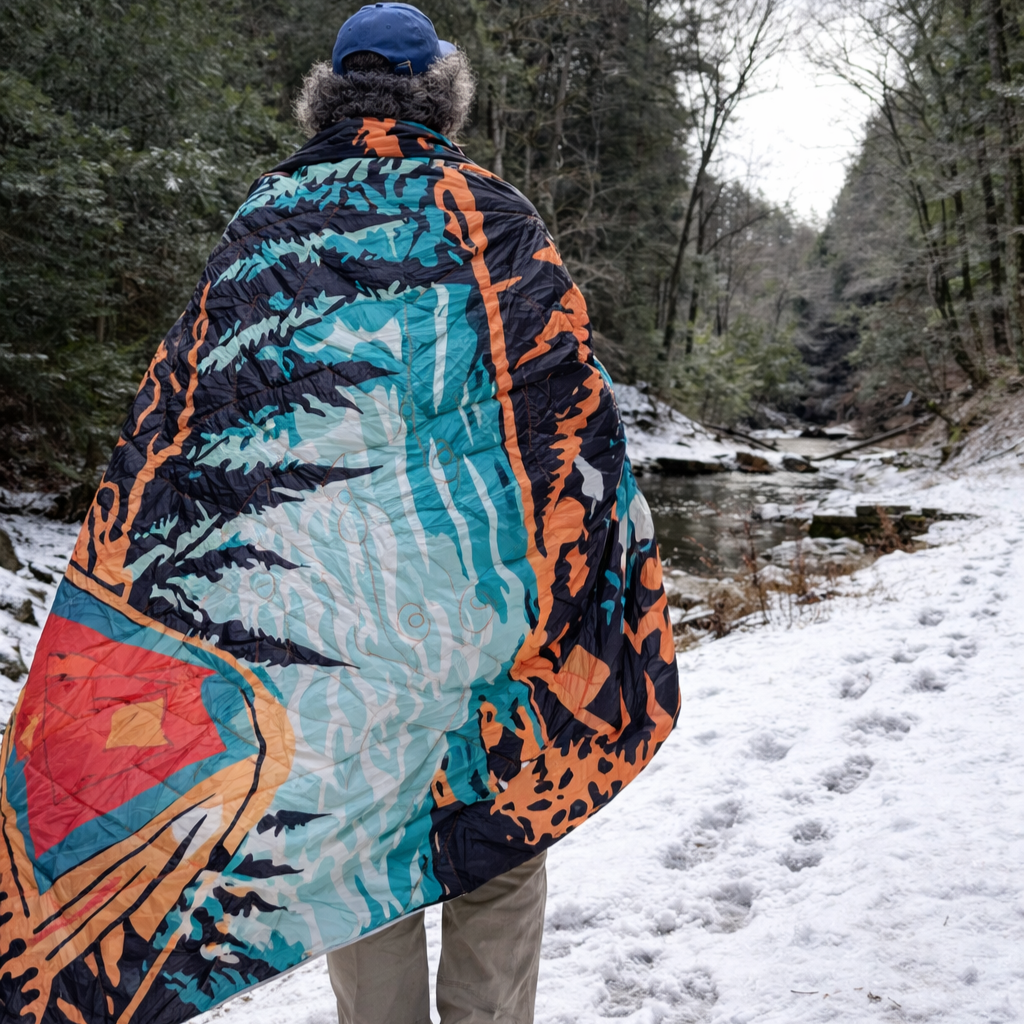 Reversible Packable Blanket + Poncho- Campout