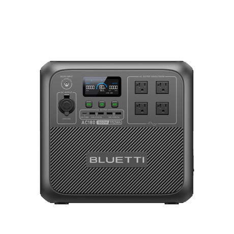 BLUETTI AC180 portable power station for overlanding camping truck camper van RV off-grid power