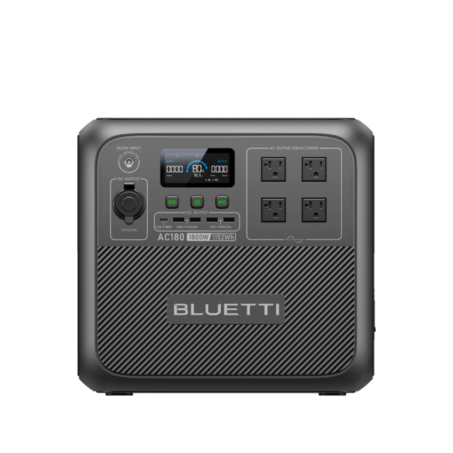 BLUETTI AC180 portable power station for overlanding camping truck camper van RV off-grid power