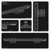 2009-2014 Ford F-150 Tackform Assault Track Picatinny Dash Bracket With 20LITE Phone Mount