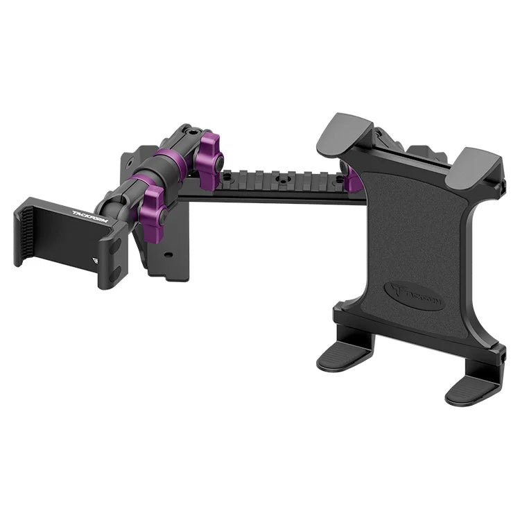 2022 Ford Super Duty (Compatible With 12” Screen ONLY) Tackform Assault Track Picatinny Dash Bracket With 20LITE Phone & Tablet Mounts