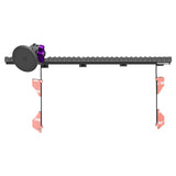 2016-2023 Toyota Tacoma Tackform Assault Track Picatinny Dash Bracket With MagSafe Phone Mount