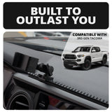 2016-2023 Toyota Tacoma Tackform Assault Track Picatinny Dash Bracket With 20LITE Phone Holder & Midland Magnetic CB Radio Mic Holder