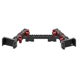 2019-2023 Ford Ranger (WITHOUT Switch Panel) Tackform Assault Track Picatinny Dash Bracket With Dual 20LITE Phone Holders