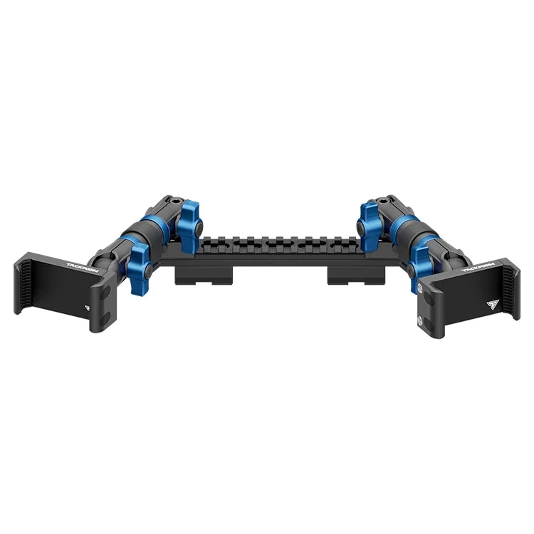 2019-2023 Ford Ranger (WITHOUT Switch Panel) Tackform Assault Track Picatinny Dash Bracket With Dual 20LITE Phone Holders