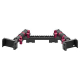 2019-2023 Ford Ranger (WITHOUT Switch Panel) Tackform Assault Track Picatinny Dash Bracket With Dual 20LITE Phone Holders