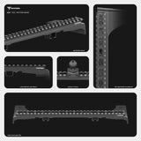 2024+ Ford Ranger Tackform Assault Track Picatinny Dash Bracket With 20LITE Phone Mount