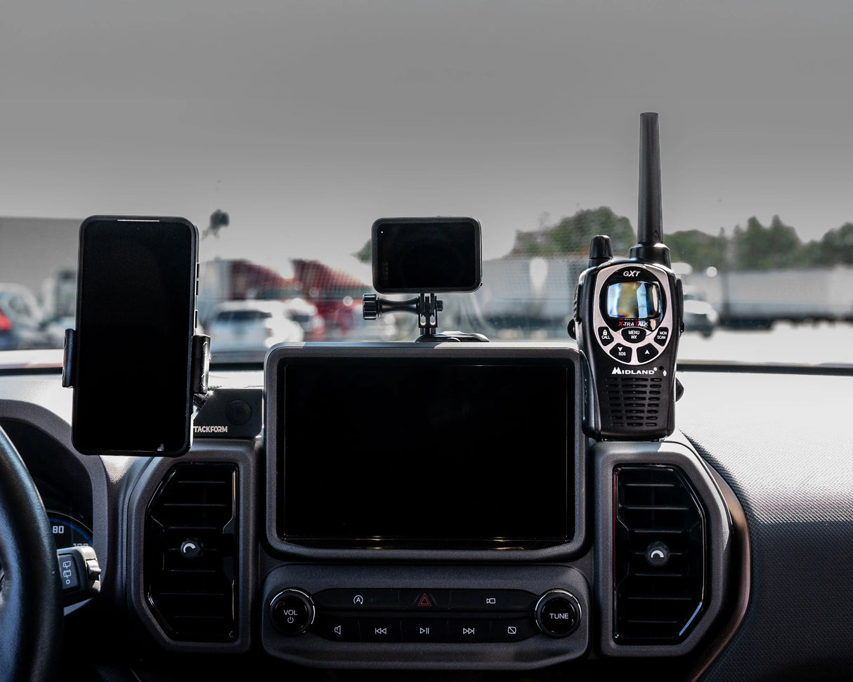 2021 - 2024 Ford Bronco SPORT Tackform Slim Track Dash Bracket With MagSafe Phone Mount