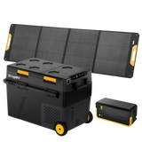 BougeRV CRD2 V2.0 52QT dual zone 12V fridge freezer 200w solar + battery kit for camping overlanding RV truck