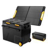 BougeRV CRD2 V2.0 61QT dual zone 12V fridge freezer 100w solar + battery kit for camping overlanding RV truck
