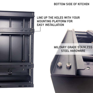 Camp Cargo Box Kitchen With Slide Out Sink, Cooking Shelf And Work Station | OVERLAND VEHICLE SYSTEMS