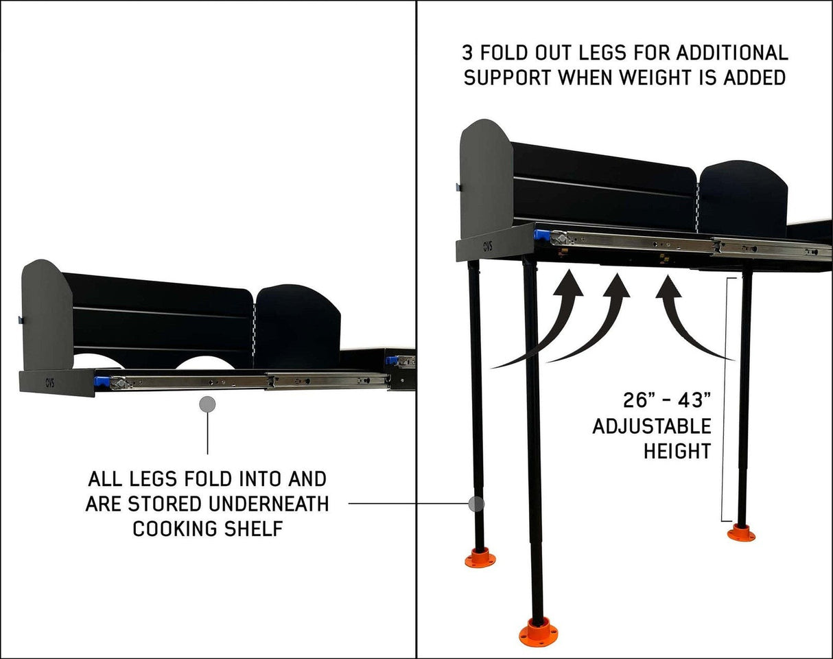 Camp Cargo Box Kitchen With Slide Out Sink, Cooking Shelf And Work Station | OVERLAND VEHICLE SYSTEMS