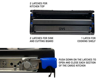 Camp Cargo Box Kitchen With Slide Out Sink, Cooking Shelf And Work Station | OVERLAND VEHICLE SYSTEMS