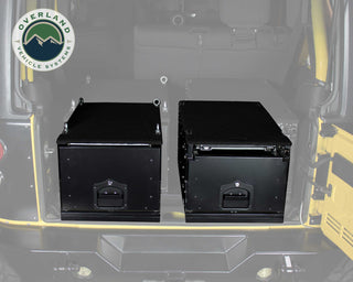 Cargo Box With Slide Out Drawer & Working Station Size - Black Powder Coat Universal