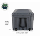 D.B.S. - Dark Grey 169 QT Dry Box With Wheels, Drain, And Bottle Opener