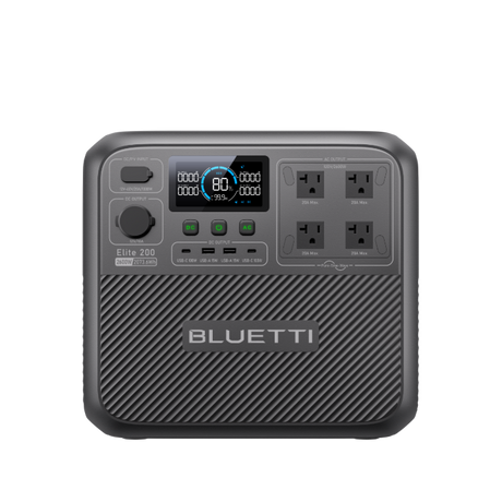 BLUETTI Elite 200 V2 portable power station for overlanding camping truck camper van RV off-grid power