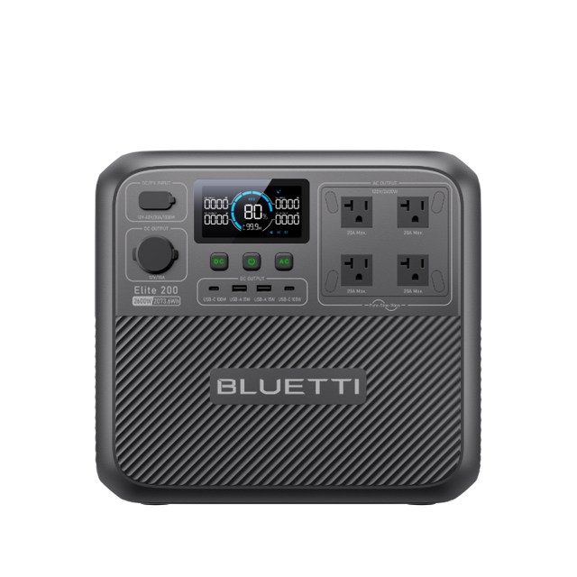 BLUETTI Elite 200 V2 portable power station for overlanding camping truck camper van RV off-grid power