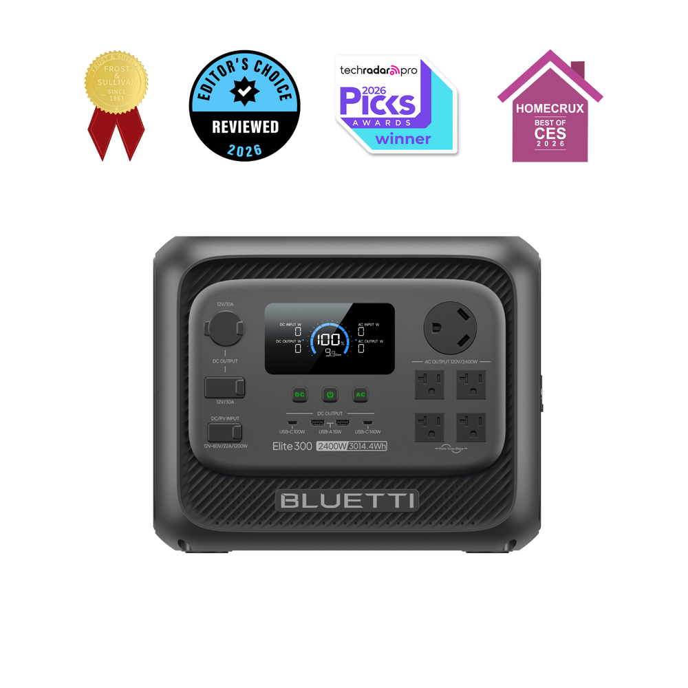 BLUETTI Elite 300 portable power station for overlanding camping truck camper van RV off-grid power
