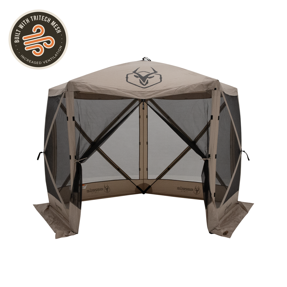 Gazelle G5 5-Sided Portable Gazebo with TriTech Mesh - portable pop up camping gazebo for overlanding and backyard shade