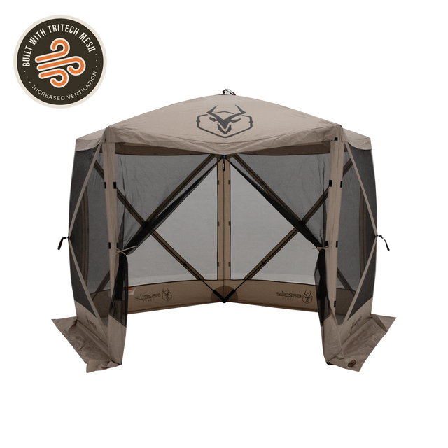 Gazelle G5 5-Sided Portable Gazebo with TriTech Mesh - portable pop up camping gazebo for overlanding and backyard shade