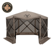 Gazelle G6 6-Sided Portable Gazebo with TriTech Mesh - portable pop up camping gazebo for overlanding and backyard shade
