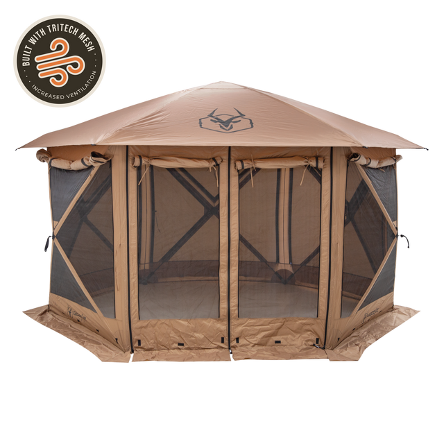 Gazelle G6 Cool Top 6-Sided Portable Gazebo - portable pop up camping gazebo for overlanding and backyard shade