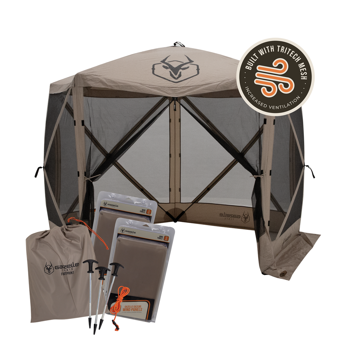 Gazelle Complete G5 Tri-Tech Gazebo Kit - portable pop up camping gazebo for overlanding and backyard shade