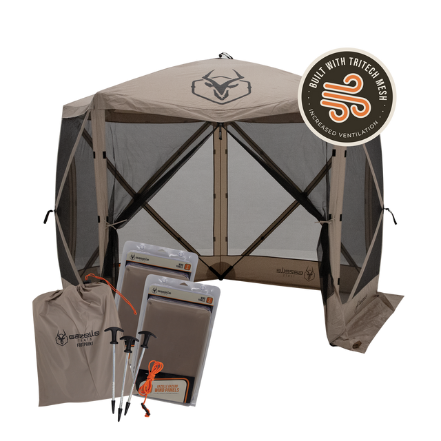 Gazelle Complete G5 Tri-Tech Gazebo Kit - portable pop up camping gazebo for overlanding and backyard shade