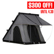 OVS HD Mamba 3 Person Clam Shell Aluminum Hard Shell Roof Top Tent Grey Body & Green Trim hard shell rooftop tent for overlanding