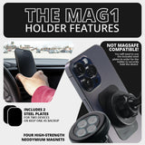 2021+ Ford F-150/Raptor & 2023+ Super Duty LINK™ Vent Mount Bracket With Magnetic Phone Holder | Choose Your Arm Length
