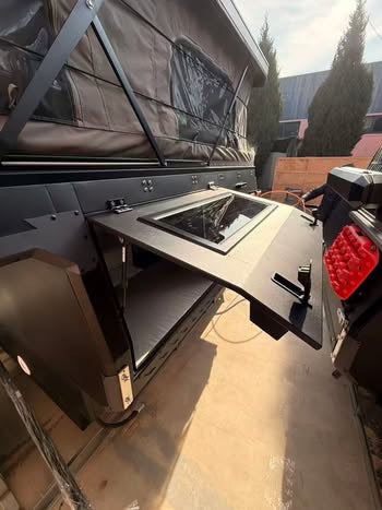 Aluminum pop up slide in overland truck campers