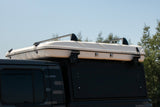 Evasion rooftop tent closed low profile hard shell on truck camper